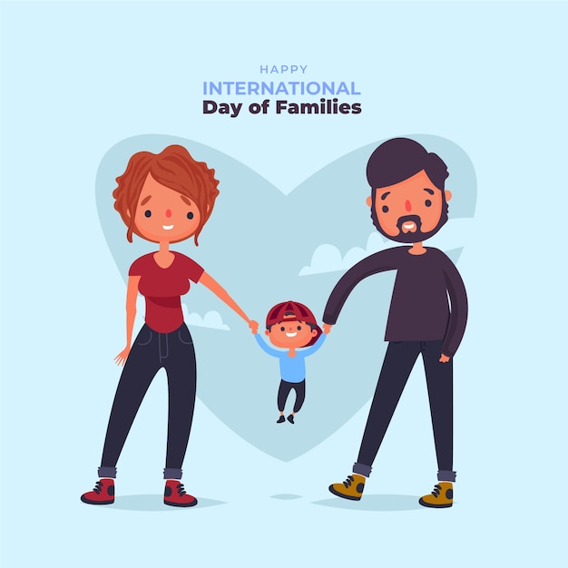 Free Vector happy international day of families