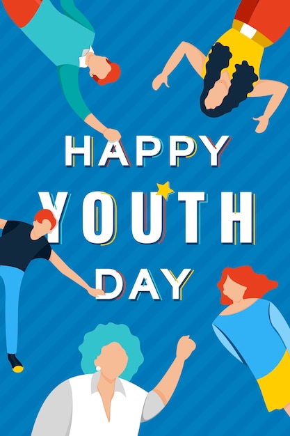 Happy International Youth Day background vector