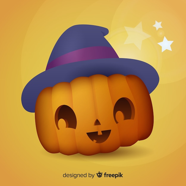 Free Vector happy isolated halloween pumpkin