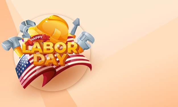 Happy Labor Day banner Design template Vector illustration