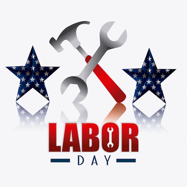 Free vector happy labor day design.