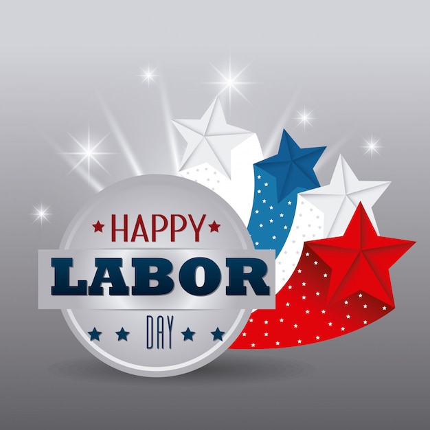 Happy labor day design.