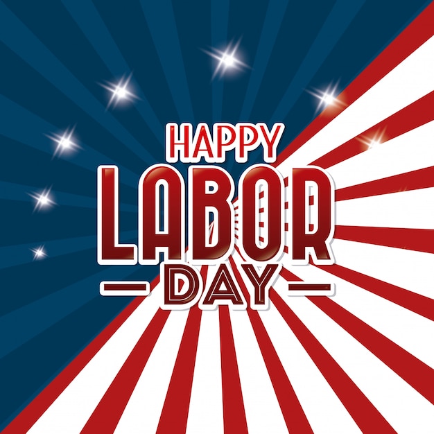 Free Vector happy labor day design.