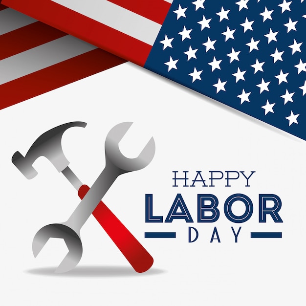 Free vector happy labor day design.