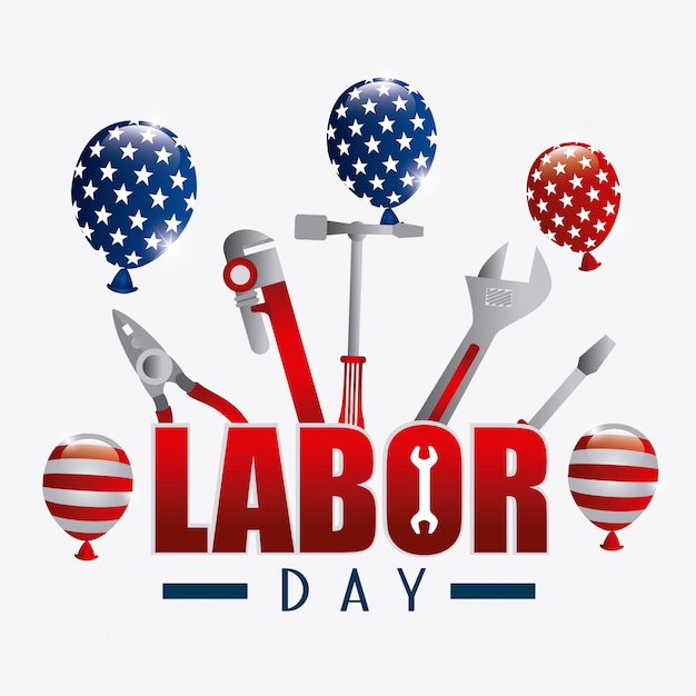 Happy labor day design.