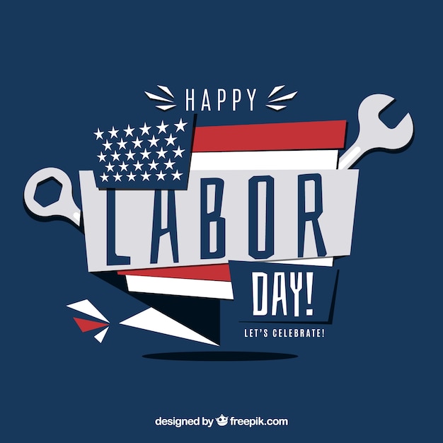 Free vector happy labor day modern background