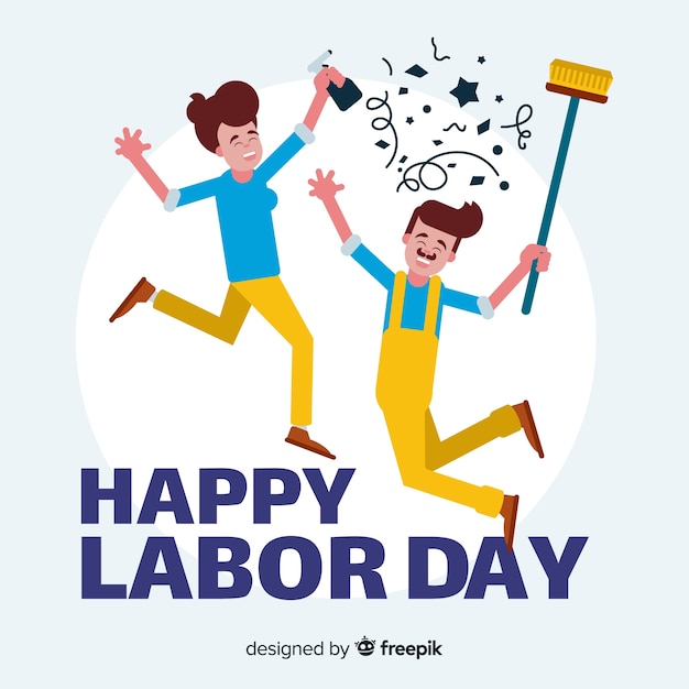 Free Vector happy labor day