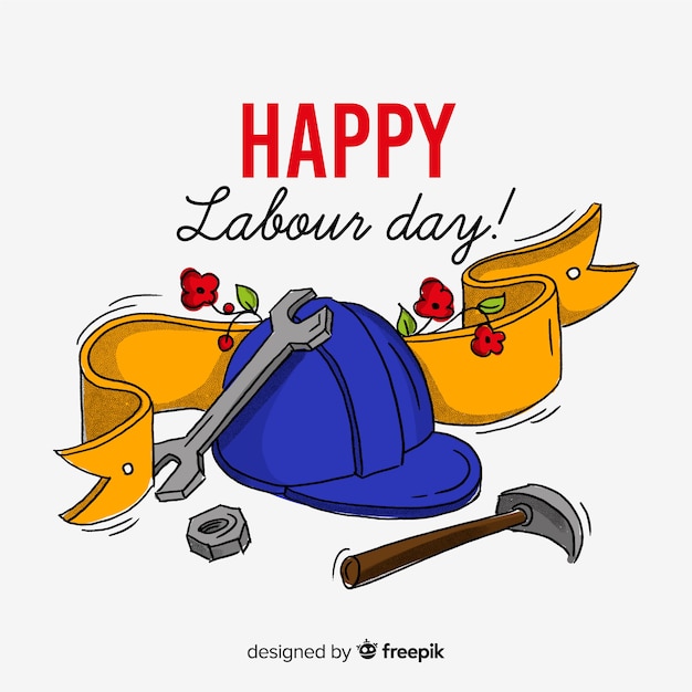 Free vector happy labour day background