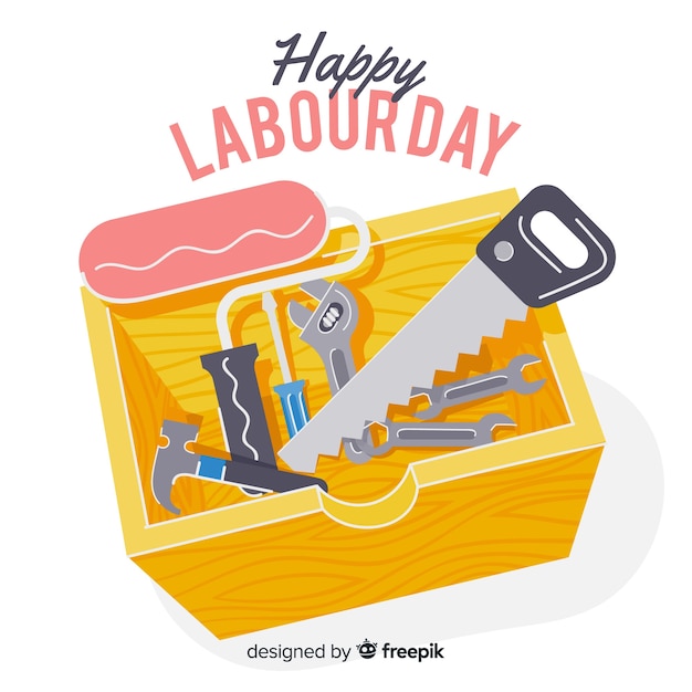 Free Vector happy labour day