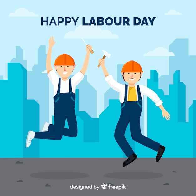 Free Vector happy labour day