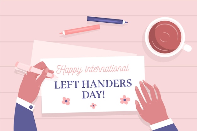 Free Vector happy left handers day