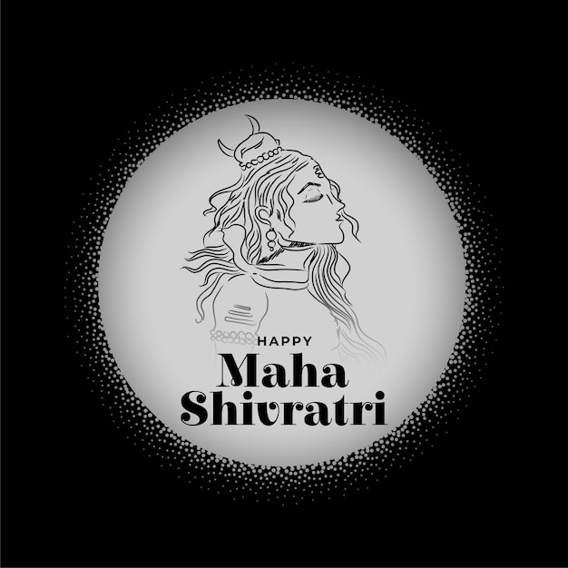 Free vector happy maha shivratri festival of lord shiva greeting background