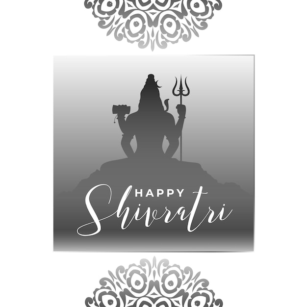 Free Vector happy maha shivratri festival of lord shiva greeting background