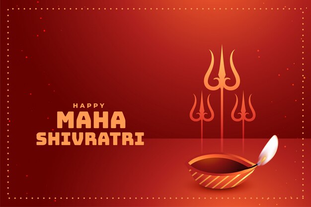 Happy maha shivratri hindu festival greeting card