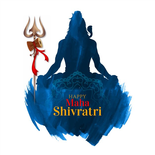 Happy Maha Shivratri Indian traditional festival background vector