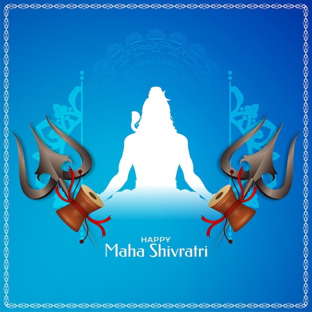 Free vector happy maha shivratri religious festival celebration background