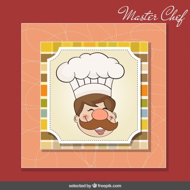 Free Vector happy master chef