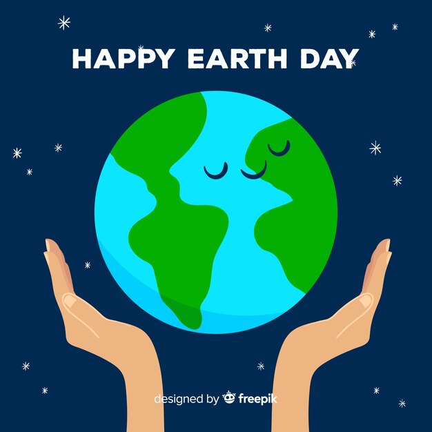 Happy mother earth day hand drawn background