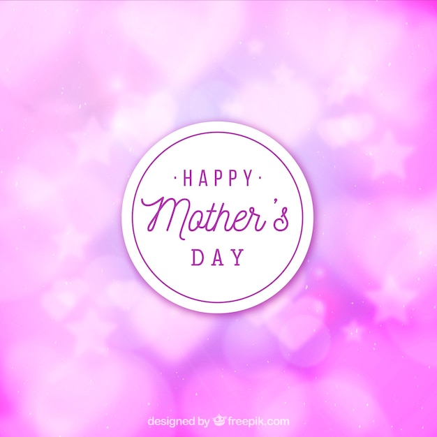 Free Vector happy mother's day background with a bokeh effect