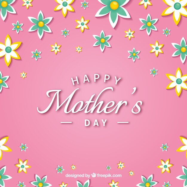 Happy mother's day background with flowers