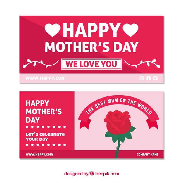 Happy mother's day banners