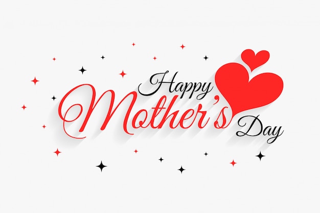 Happy mother's day beautiful hearts greeting