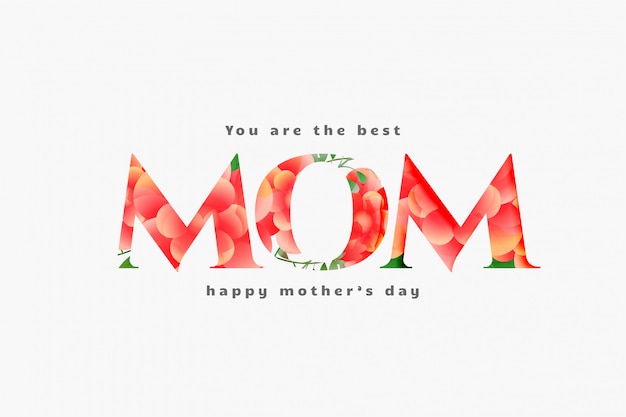 Happy mother's day best mom card design