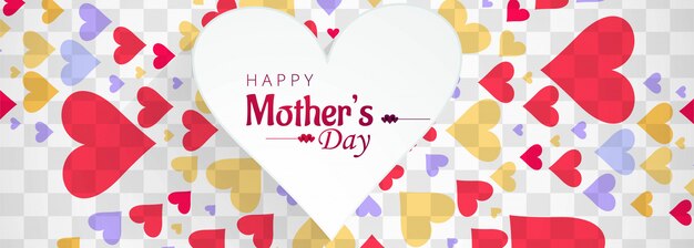 Happy mother's day heart background design 