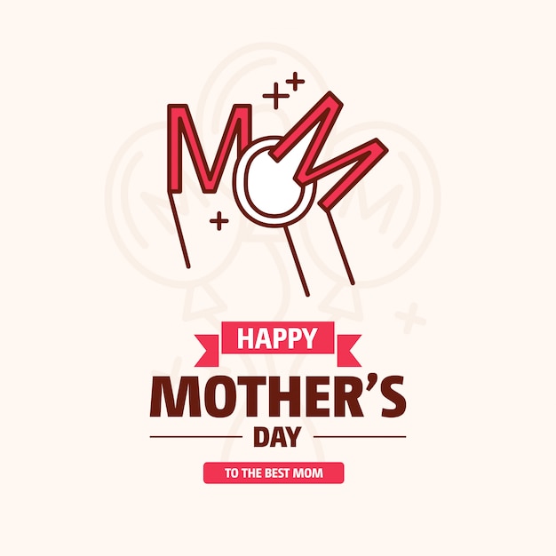 Free Vector happy mother's day sweet vintage background