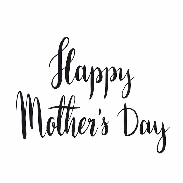 Free Vector happy mother s day typography style vector