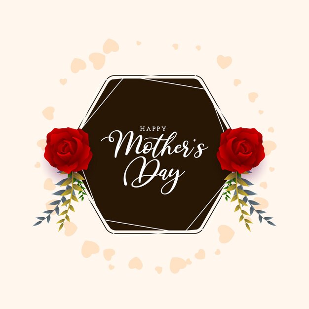 Happy Mothers day beautiful greeting card illustration