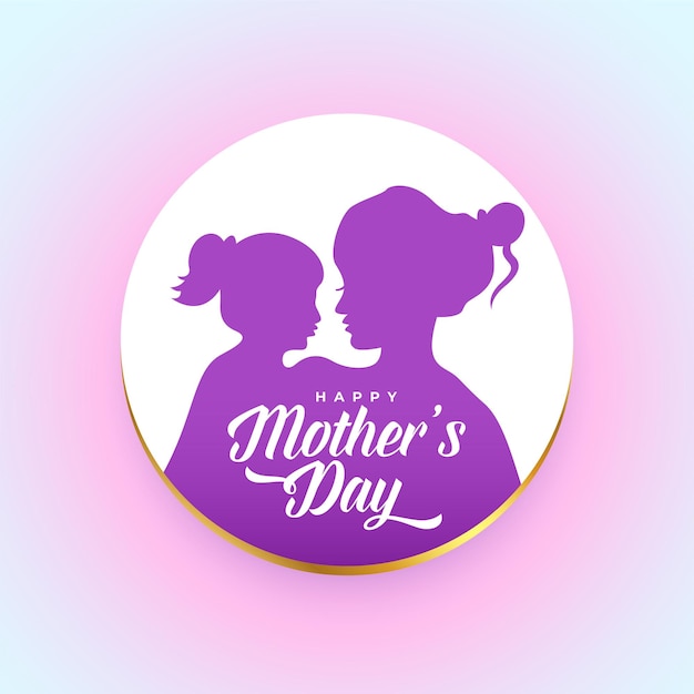 Free Vector happy mothers day celebration background with mom and child relation