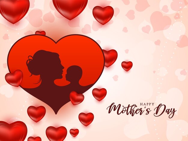 Happy Mothers day celebration greeting background design