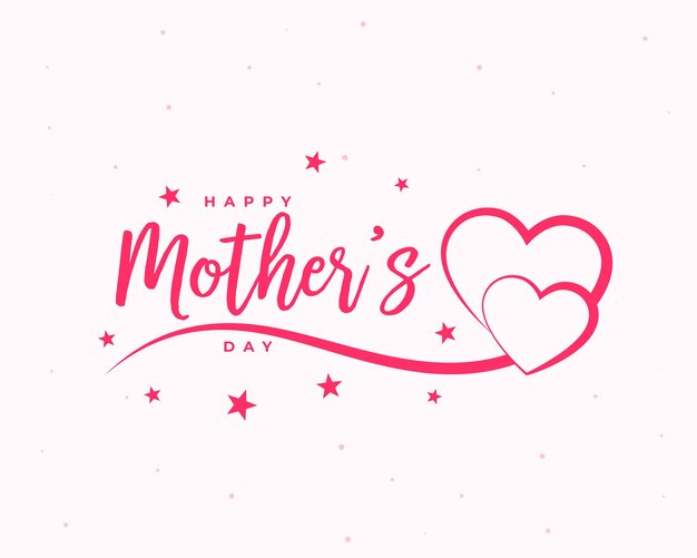 Happy mothers day celebration hearts card design