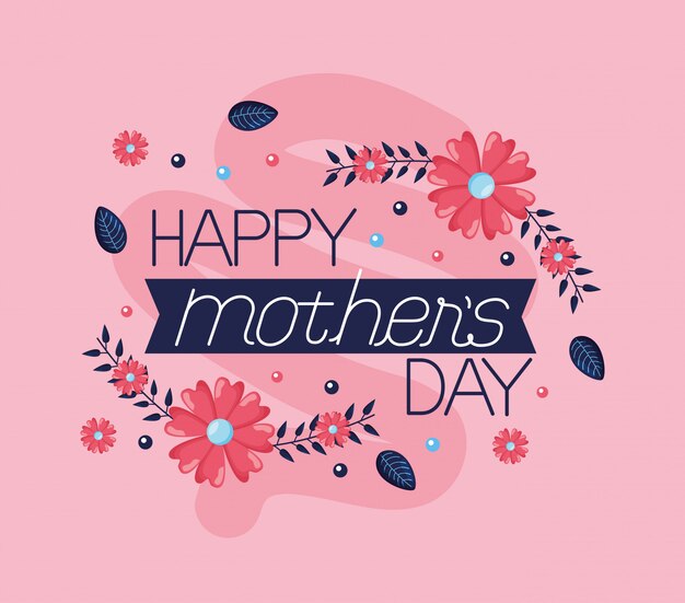 Happy mothers day greeting card