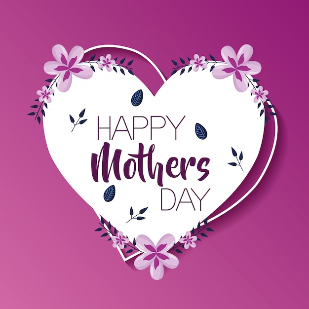 Happy mothers day greeting card