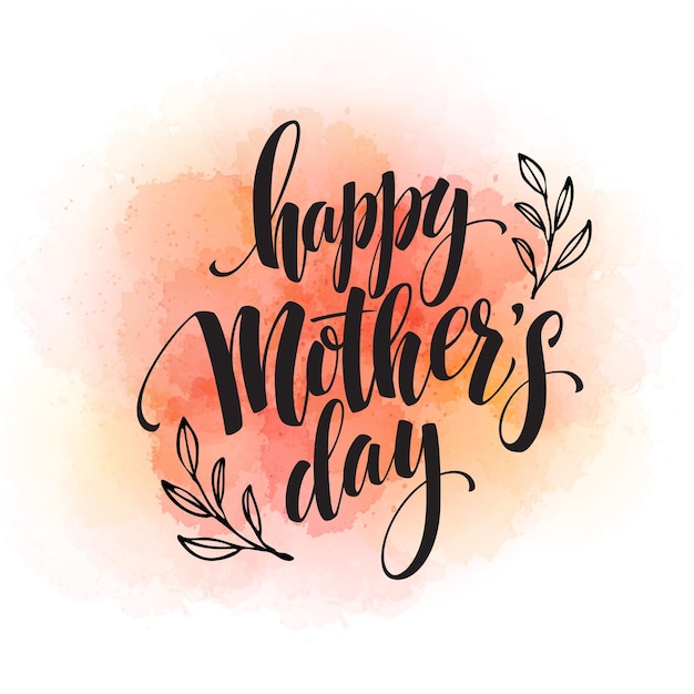 Free Vector happy mothers day hand-drawn greeting card.