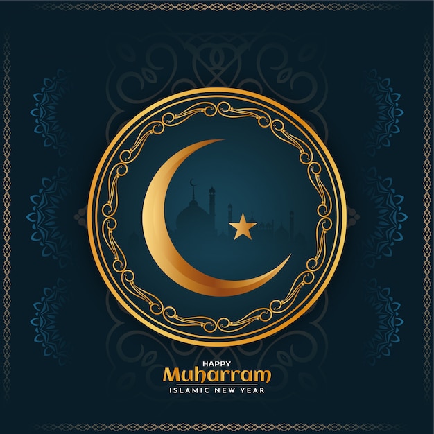 Free Vector happy muharram islamic religious