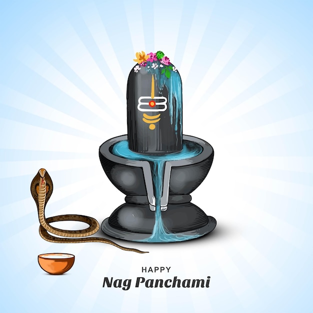 Free Vector happy naag panchami indian festival card background