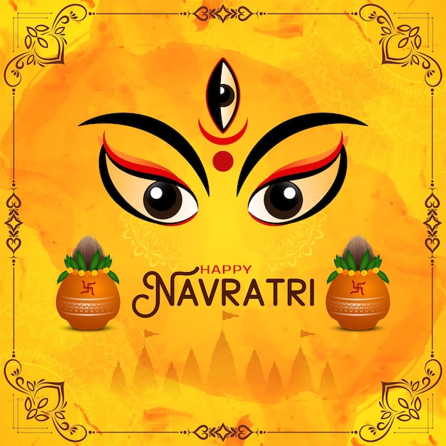 Happy Navratri festival celebration background design vector