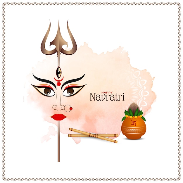 Free Vector happy navratri hindu festival elegant background vector