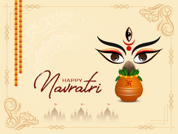 Happy Navratri religious Indian festival background