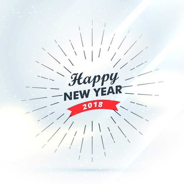 happy new year 2018 greeting design background