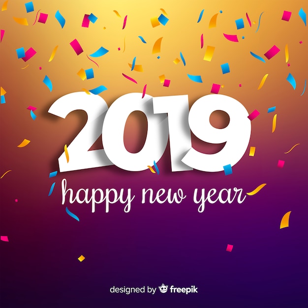 Happy new year 2019 background