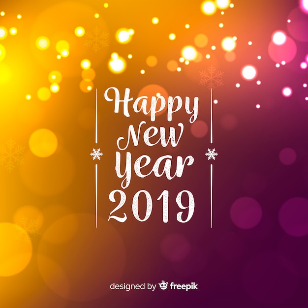 Free Vector happy new year 2019 background