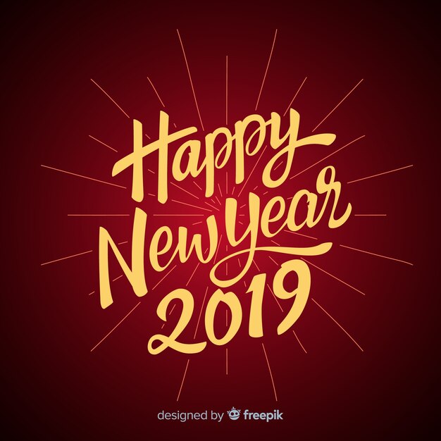 Happy new year 2019 background