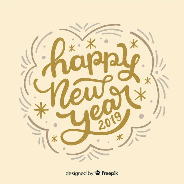 Free vector happy new year 2019 background