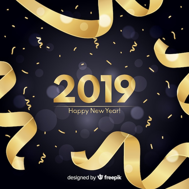 Happy new year 2019 background