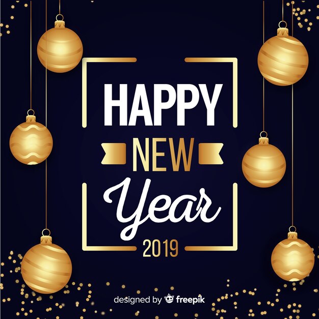 Happy new year 2019 background