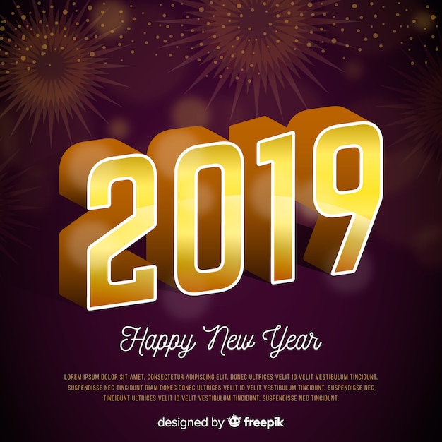 Happy new year 2019 background